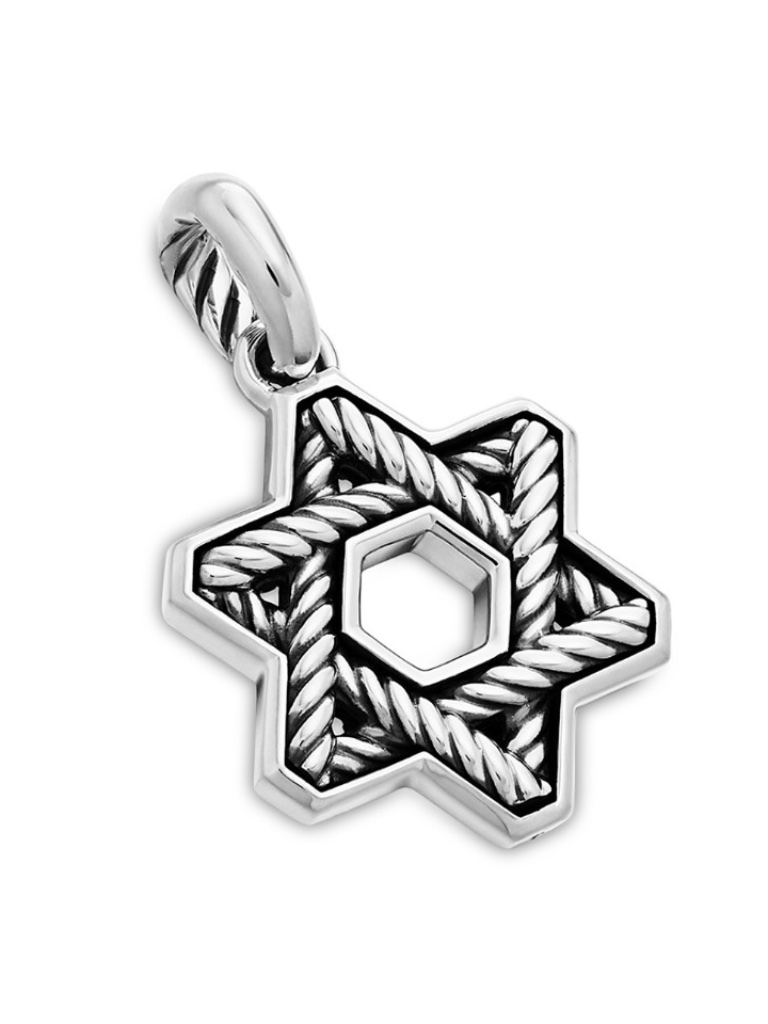 David Yurman Sterling Silver Star Of David Pendant, New With Tags